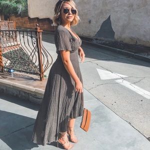 Vici Dolls Wrap Gingham Maxi Dress